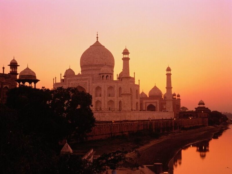 Taj Mahal at sunset