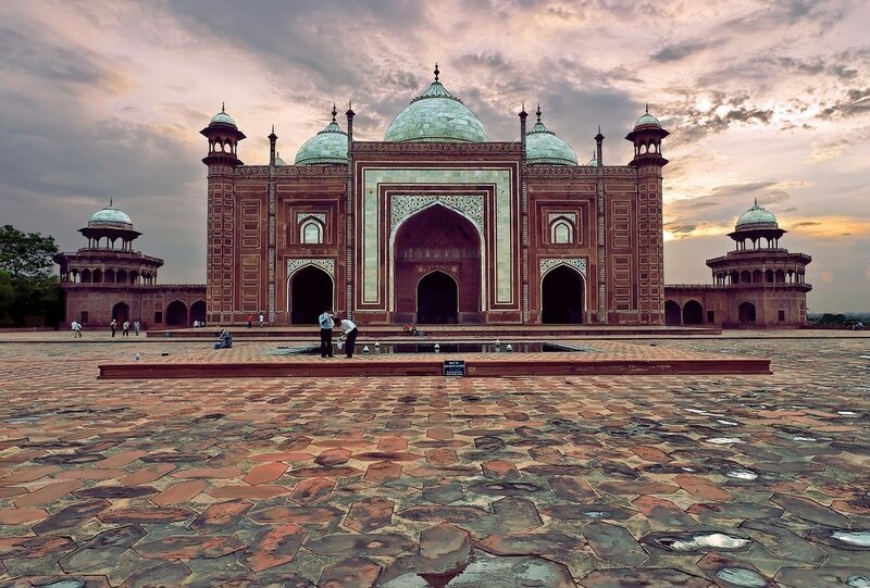 Taj Mahal at sunset