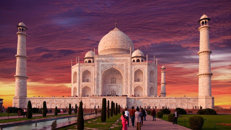 Taj Mahal at Sunset — Purple