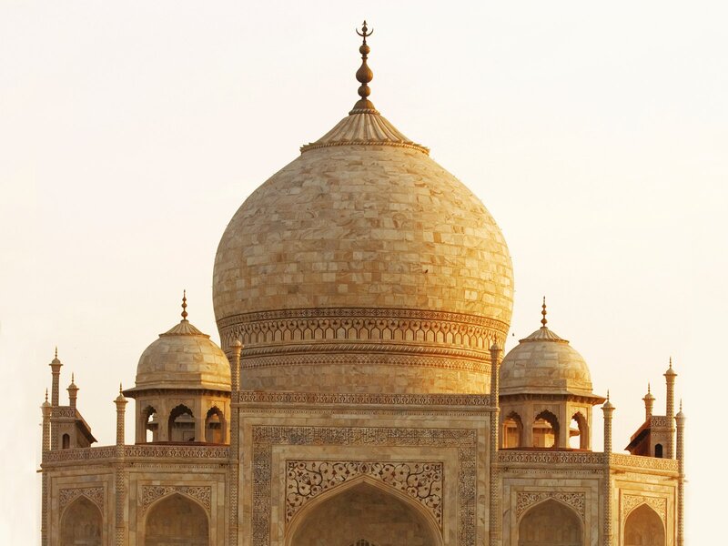 Taj Mahal dome at sunrise