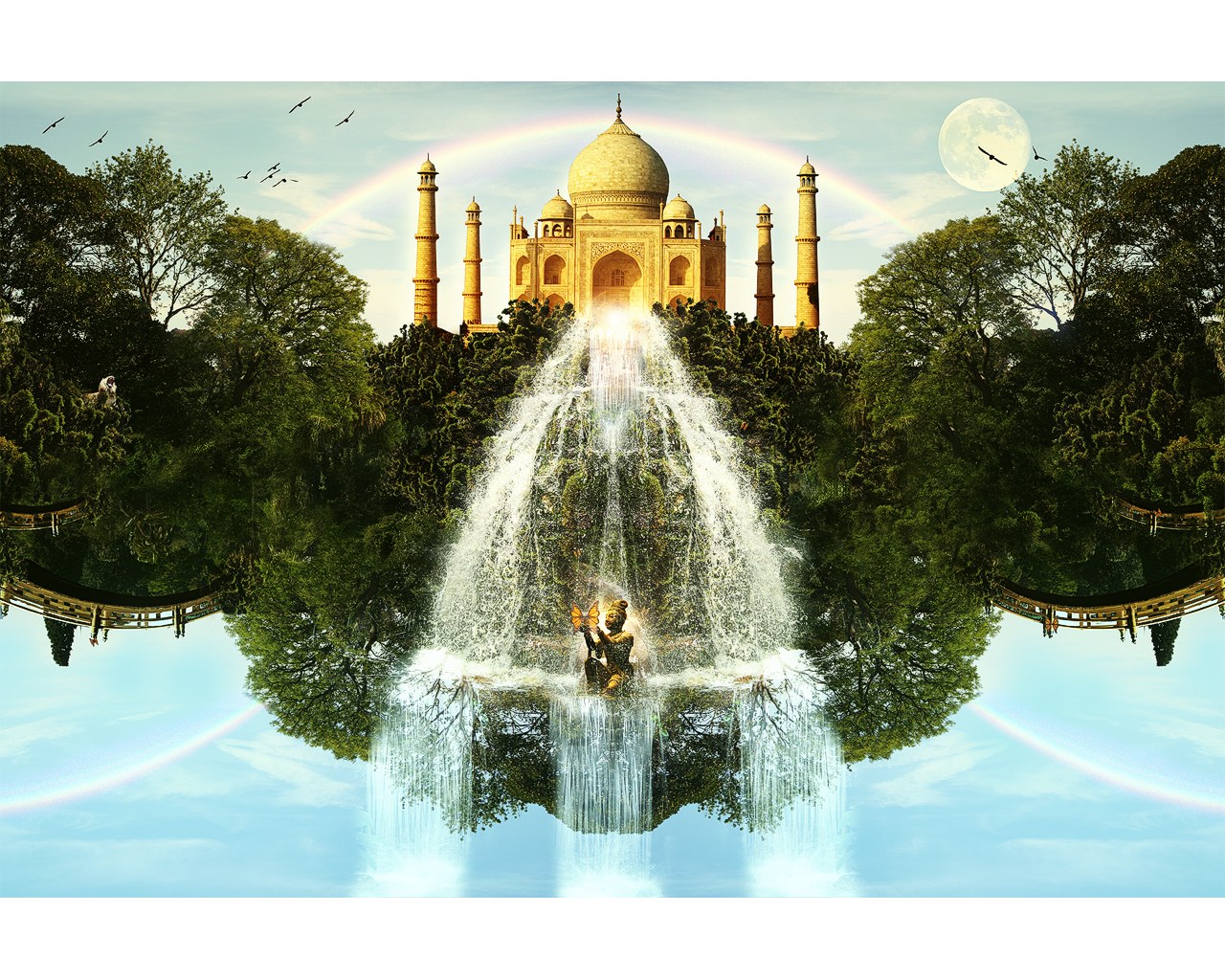 Taj Mahal fantasy landscape