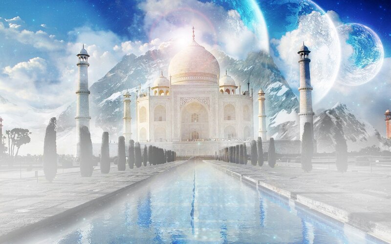 Taj Mahal fantasy landscape