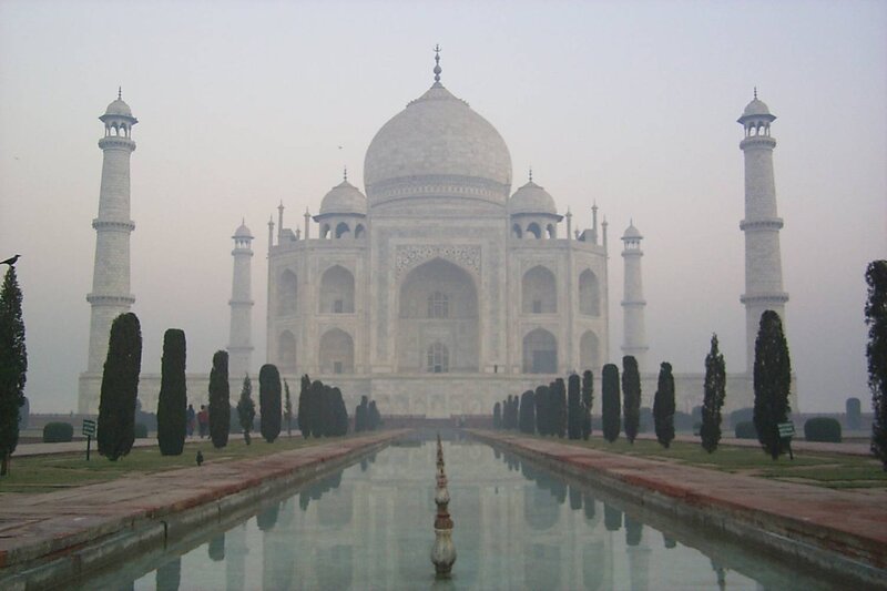 Taj Mahal in fog