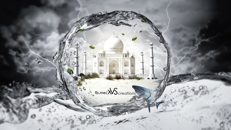 Taj Mahal in Water Bubble