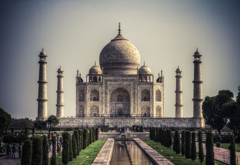 Taj Mahal Mausoleum — Gray
