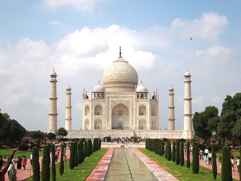 Taj Mahal Mausoleum — White, Serene, Afternoon