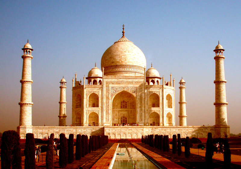 Taj Mahal Monument — White, Serene, Afternoon, Photograph, Minarets