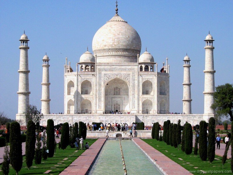 Taj Mahal Monument — White, Serene, Afternoon
