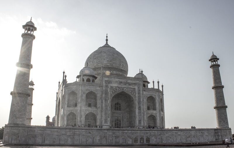 Taj Mahal Monument — White, Serene, Morning