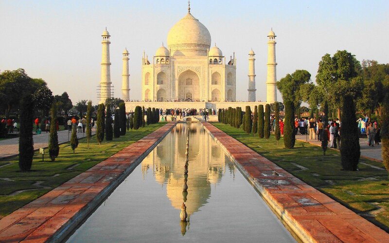 Taj Mahal Monument — White