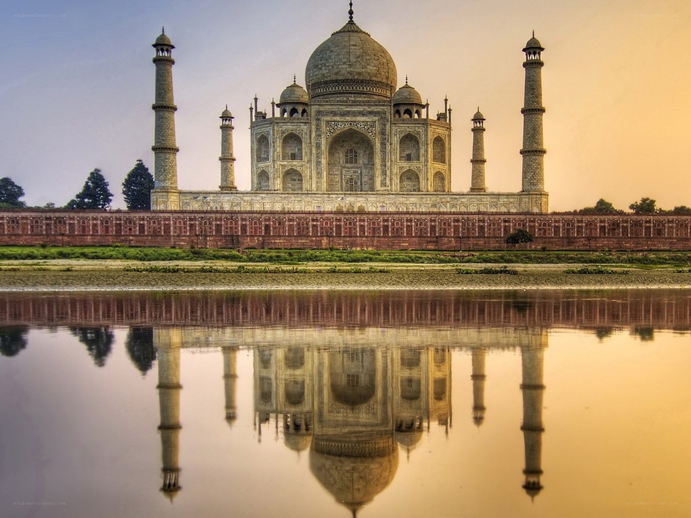 Taj Mahal reflection at sunrise