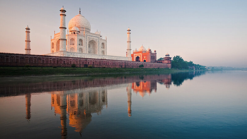 Taj Mahal Reflection — Blue