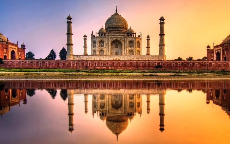 Taj Mahal Reflection — Orange