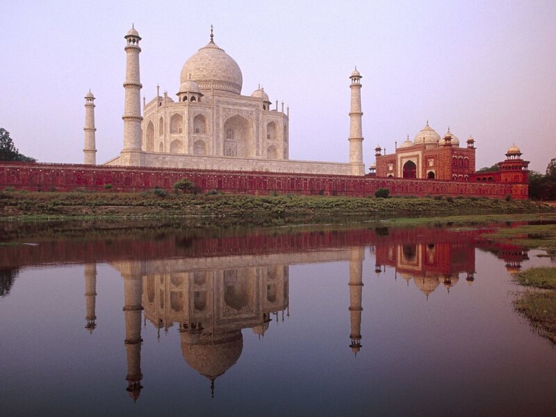 Taj Mahal Reflection — White
