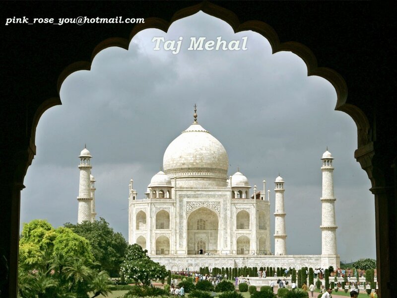 Taj Mahal through an arch