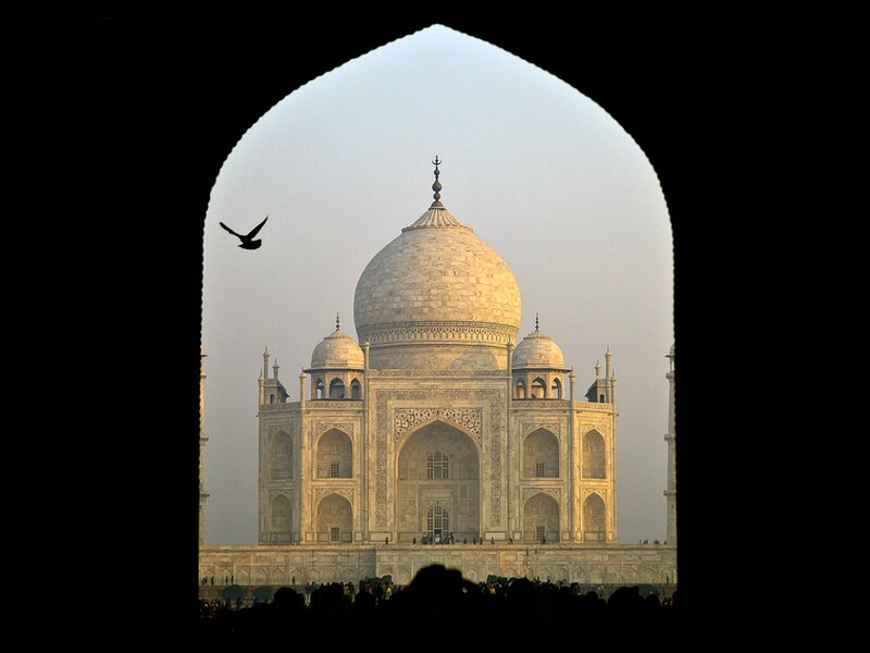 Taj Mahal Through Arch