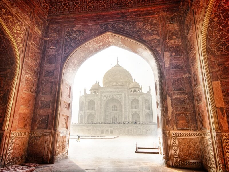 Taj Mahal Through Archway