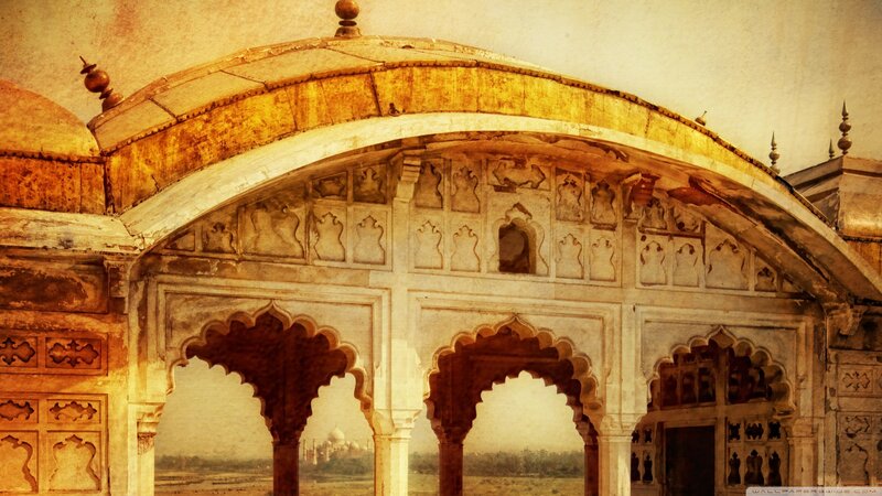 Taj Mahal View from Arch