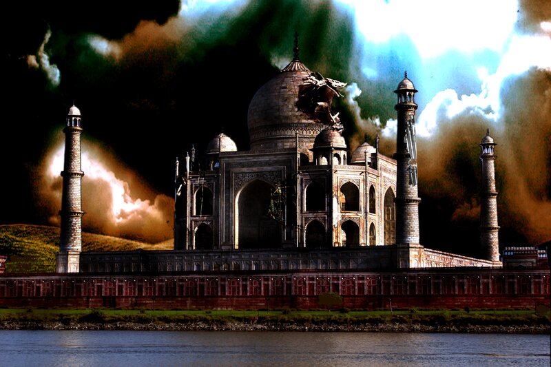 Taj Mahal with Dragon