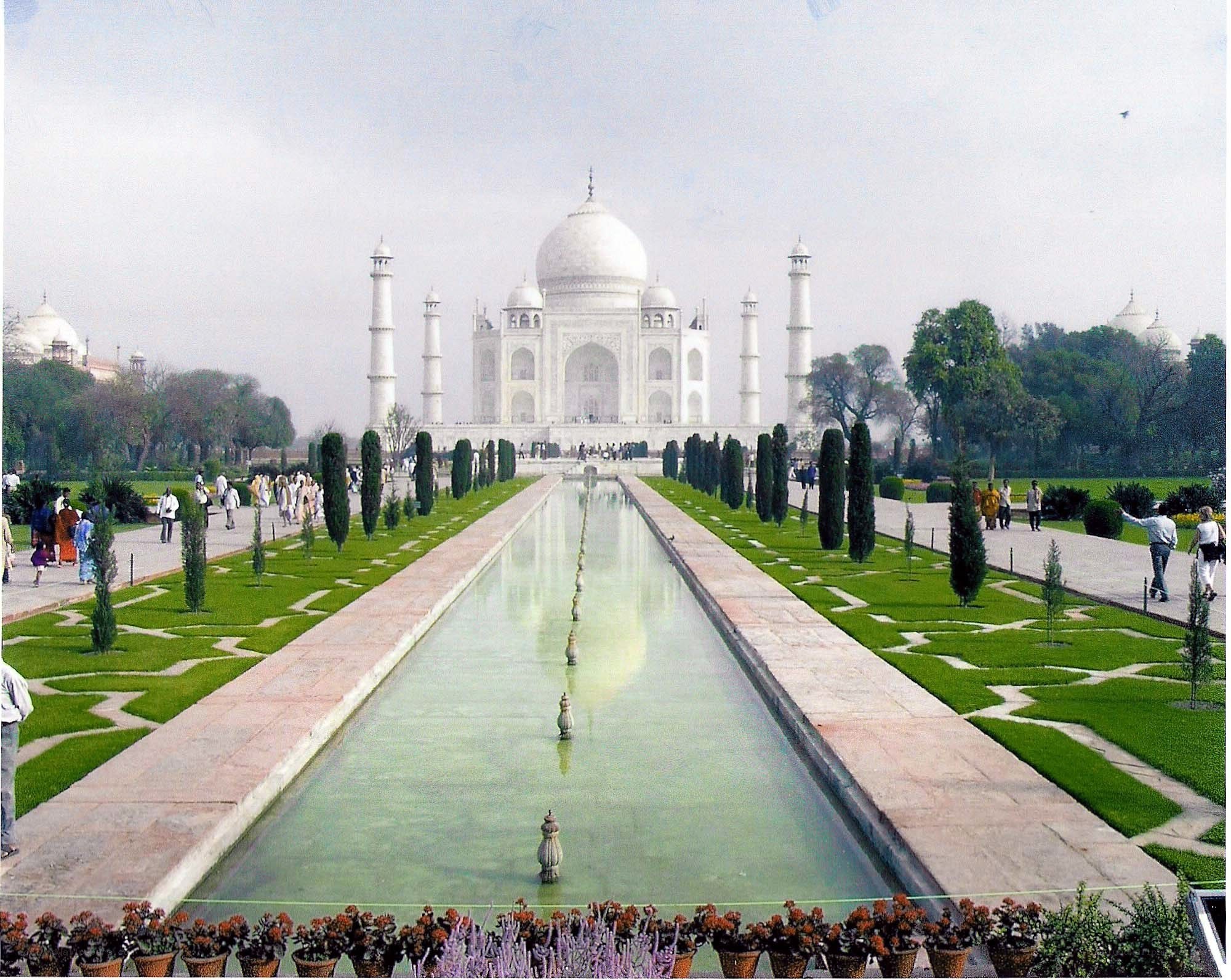 Taj Mahal with reflecting pool