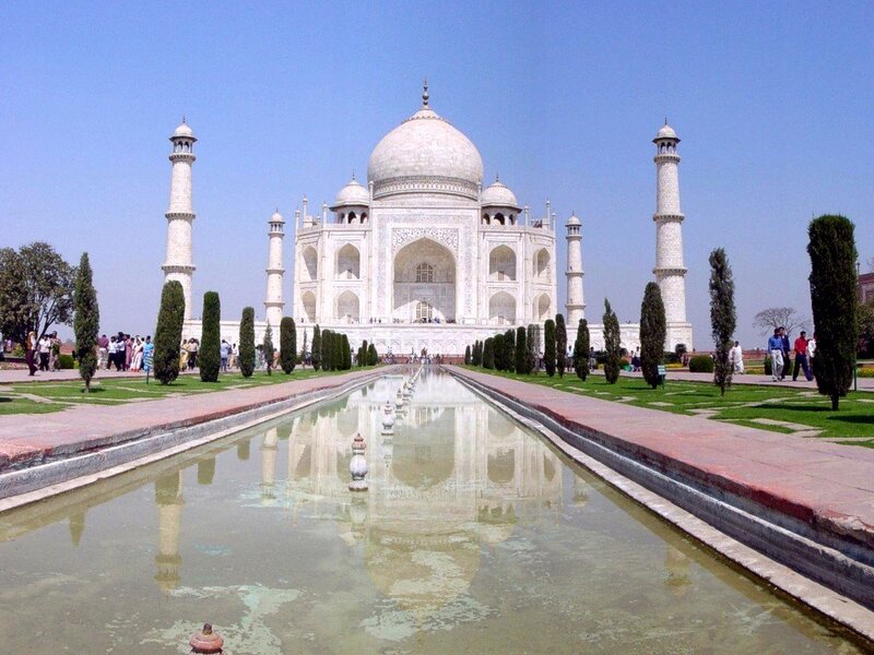 Taj Mahal with reflecting pool