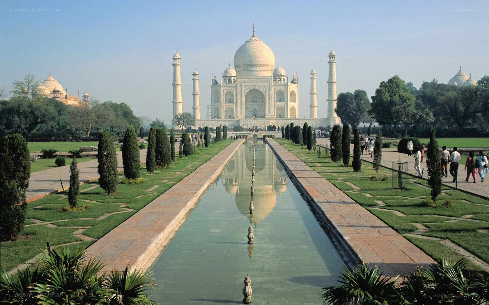 Taj Mahal with reflecting pool