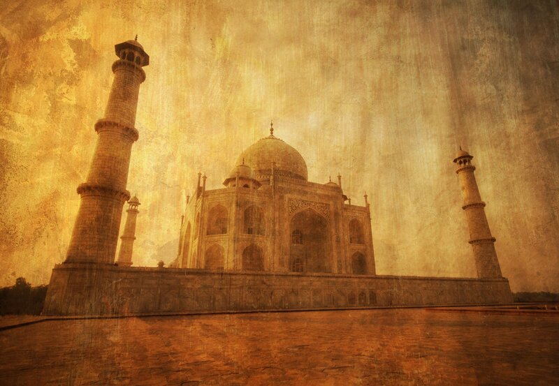 Taj Mahal with vintage filter