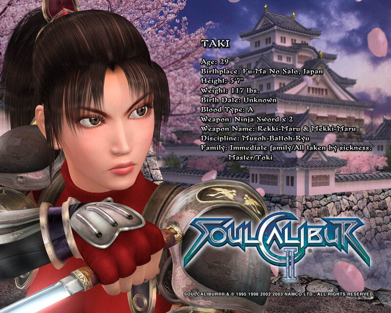 Taki character profile from Soul Calibur II