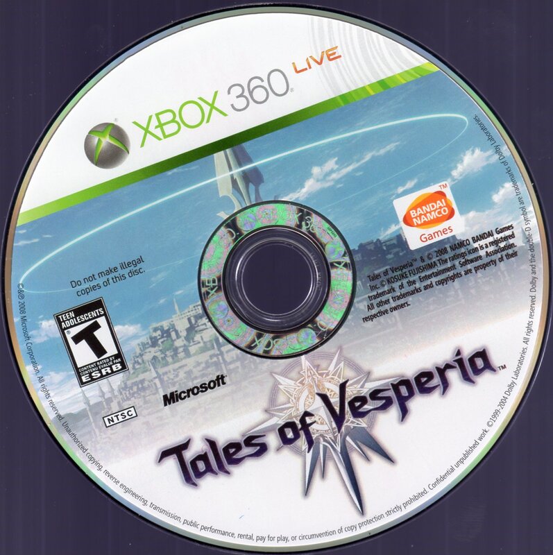 Tales of Vesperia game disc