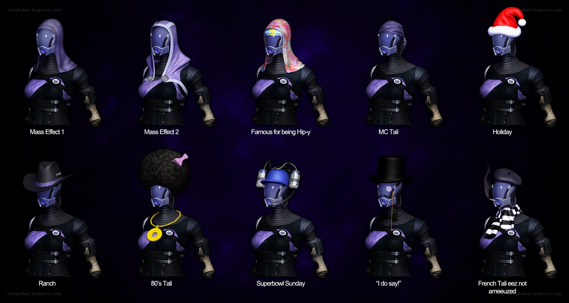 Tali character skins collection