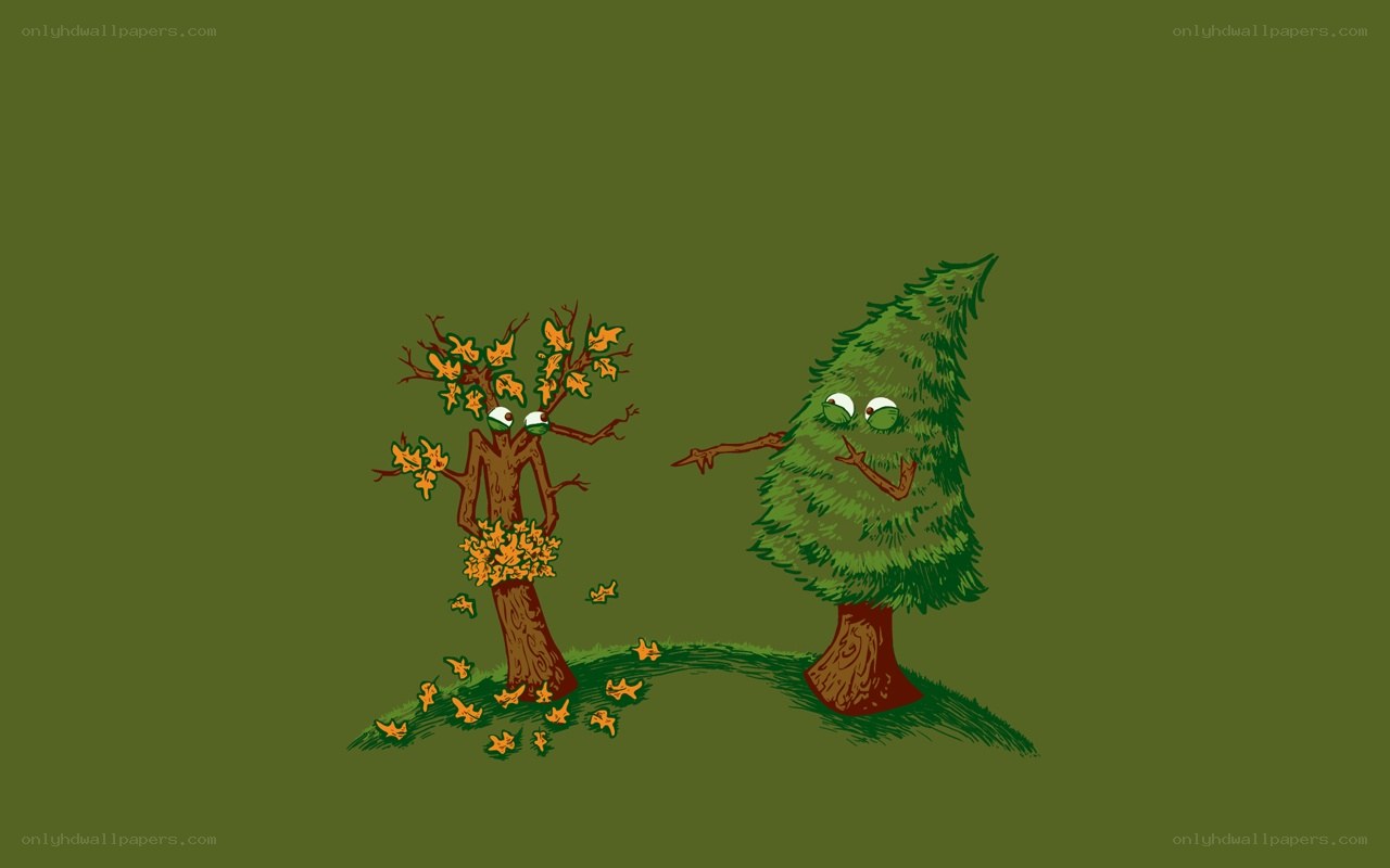 Talking trees cartoon
