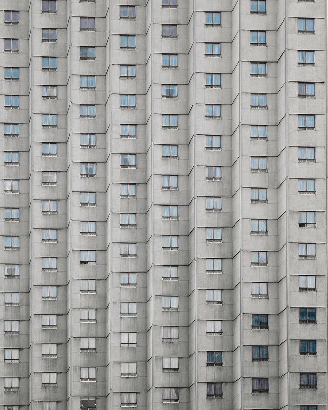 Tall Apartment Building — Gray