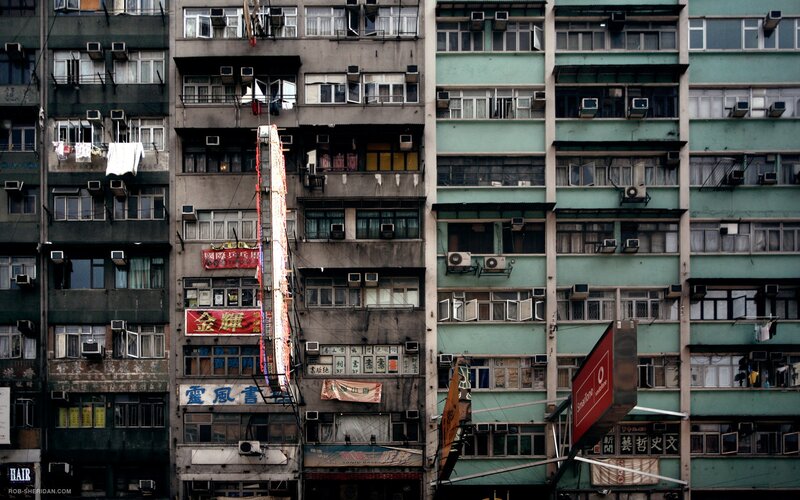 Tall Apartment Buildings — Gray