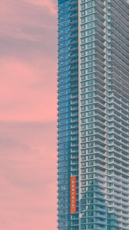 Tall Apartment Buildings — Pink