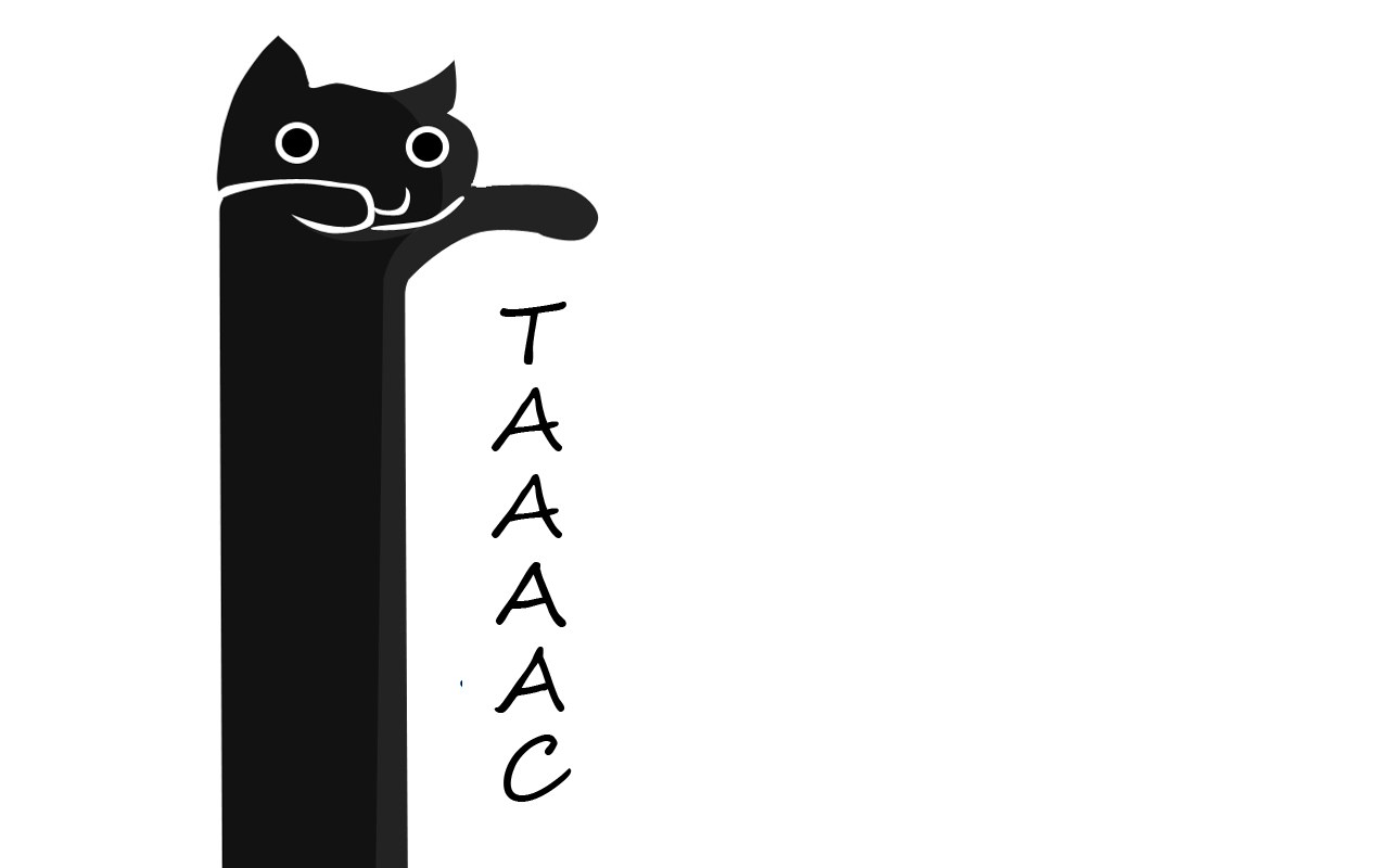 tall black cat cartoon
