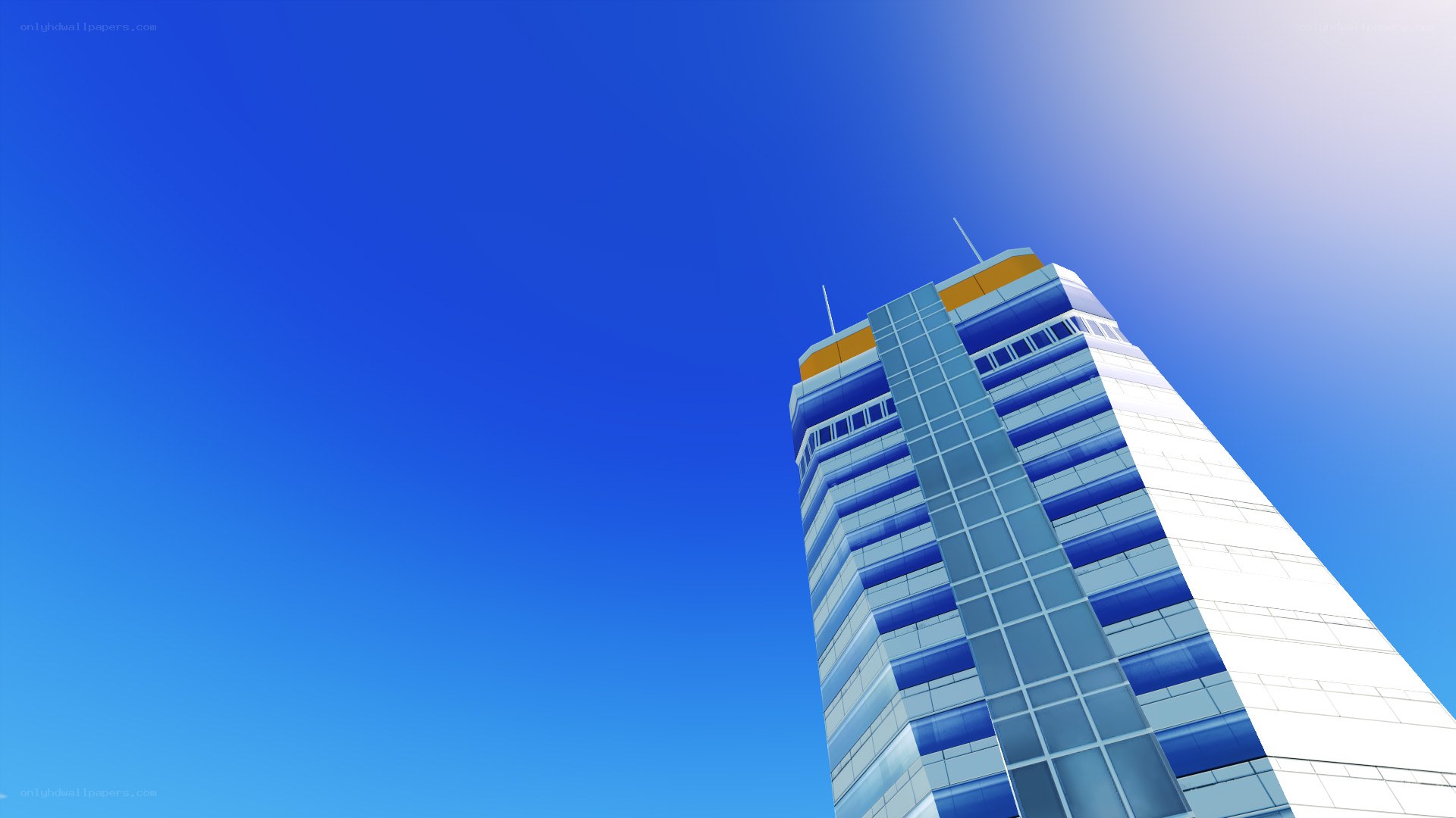 tall building against blue sky