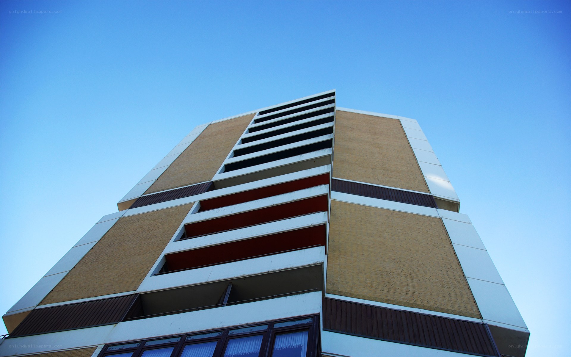 tall building against blue sky