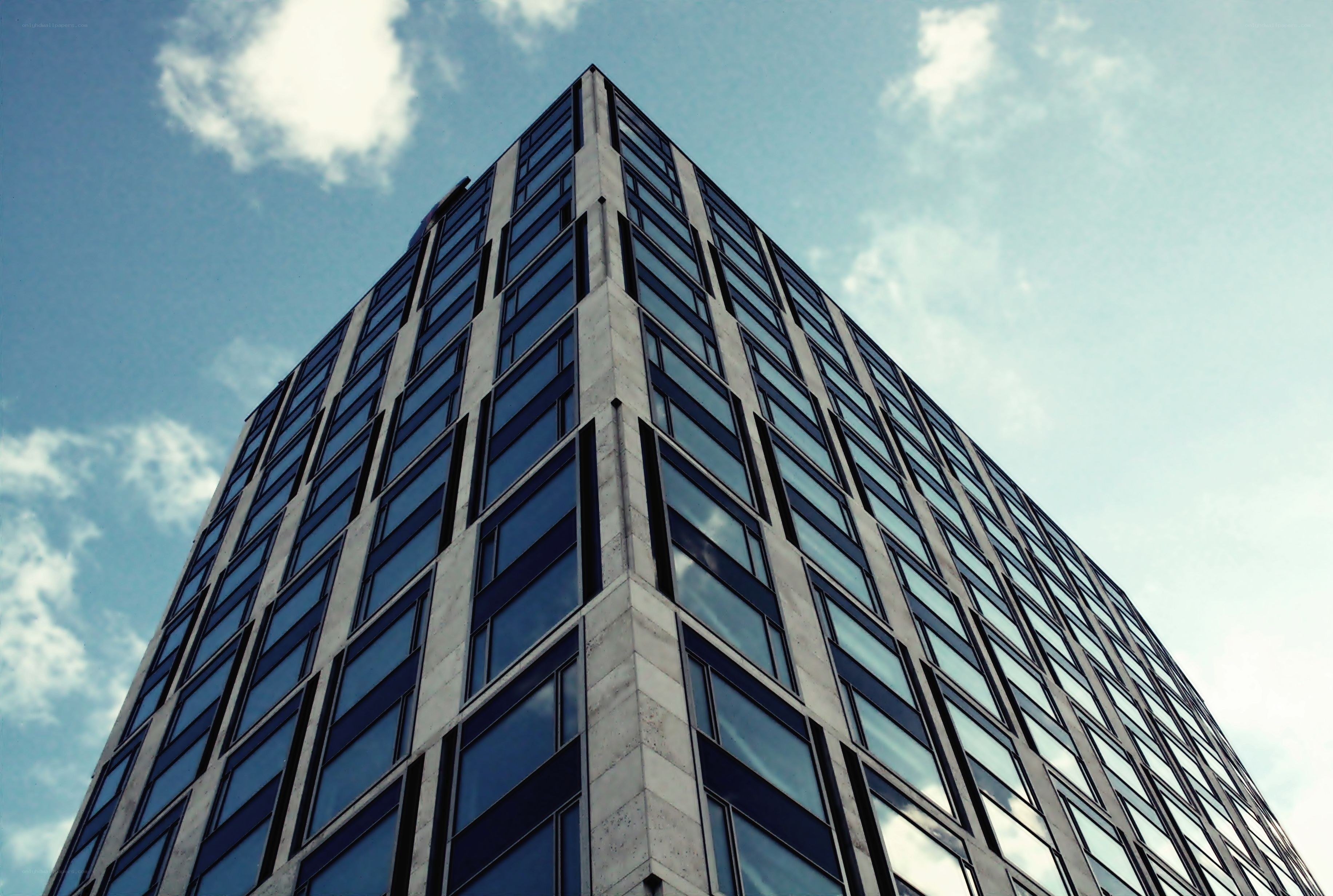 tall building against blue sky