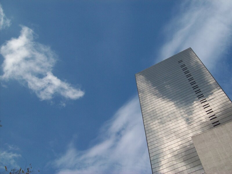 tall building against blue sky
