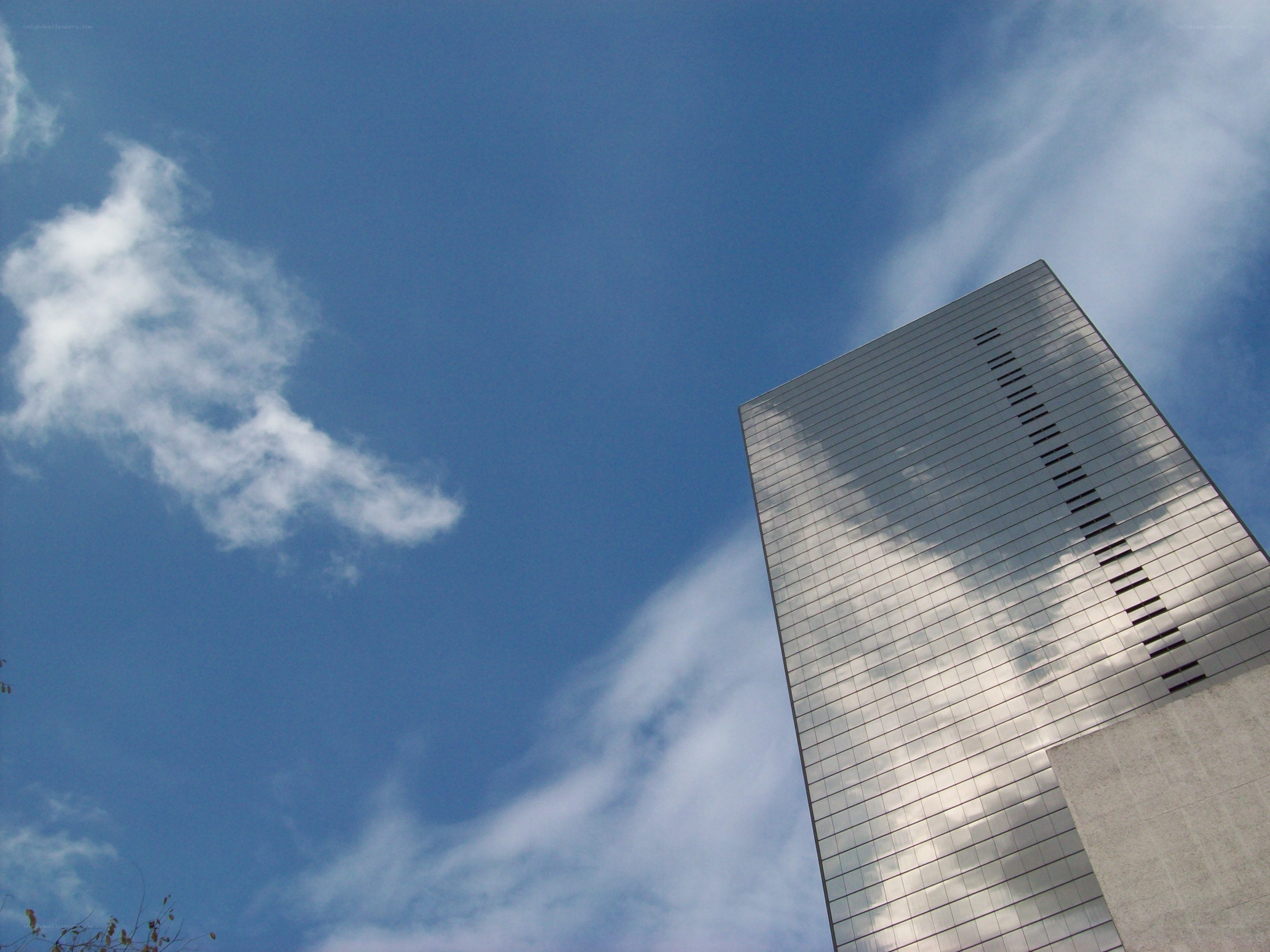 tall building against blue sky