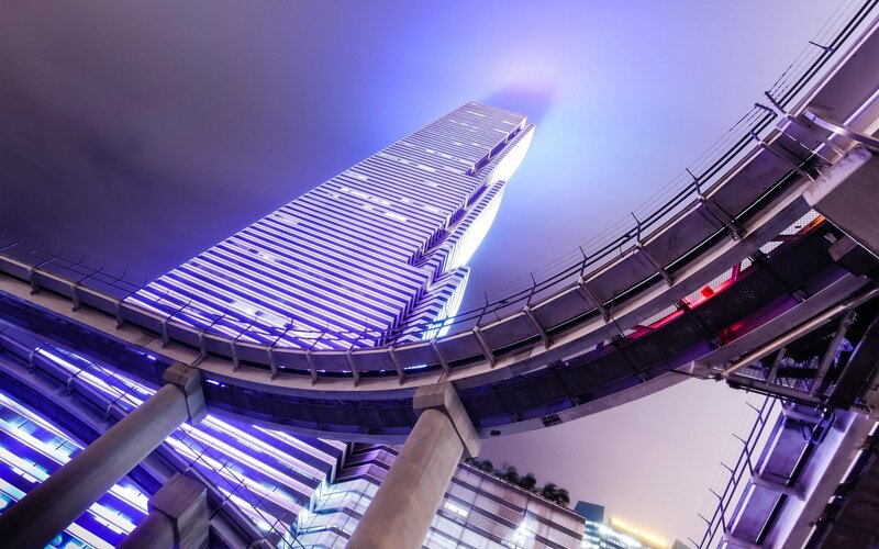 tall building at night