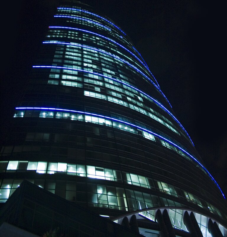 tall building at night