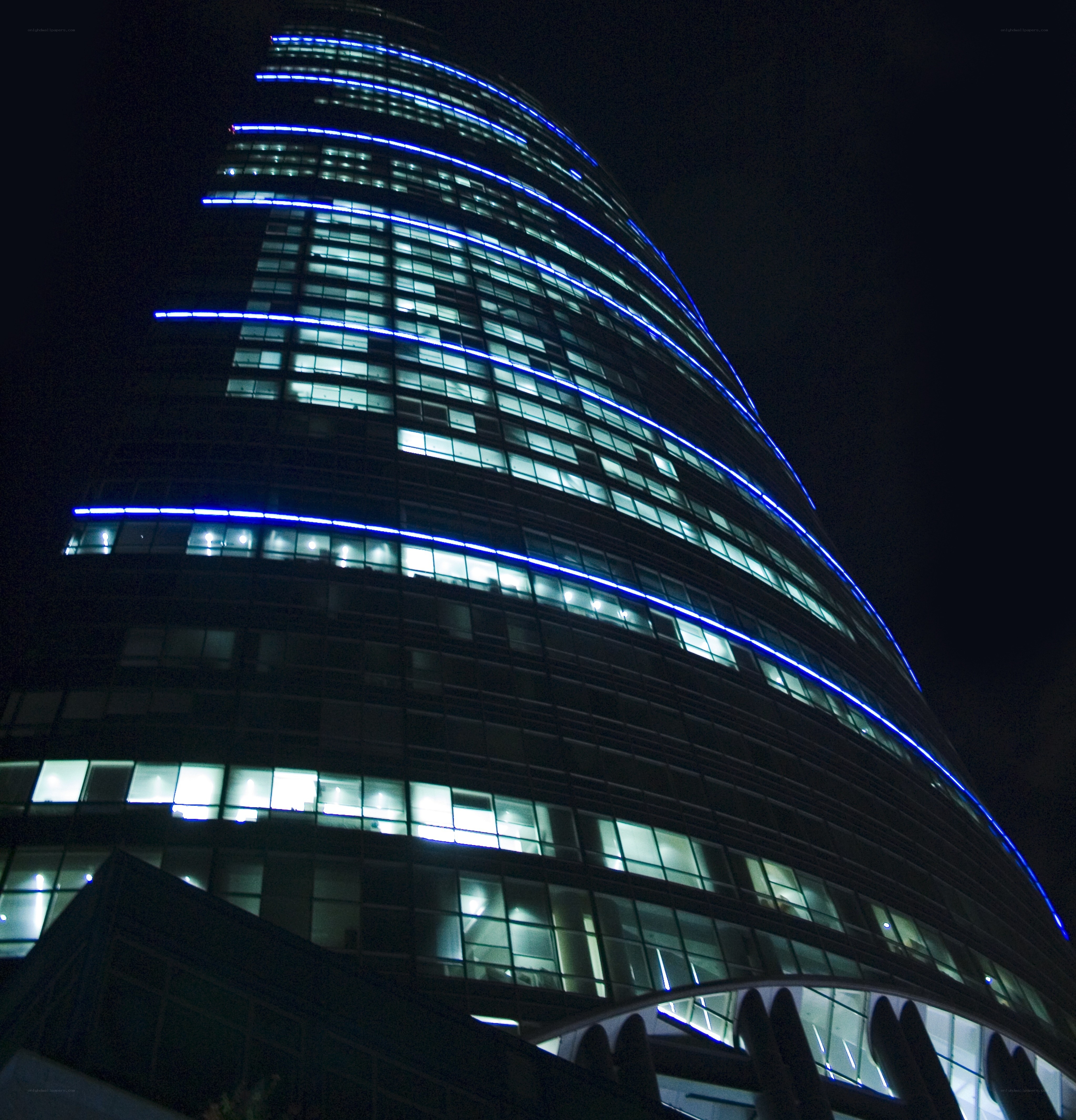 tall building at night