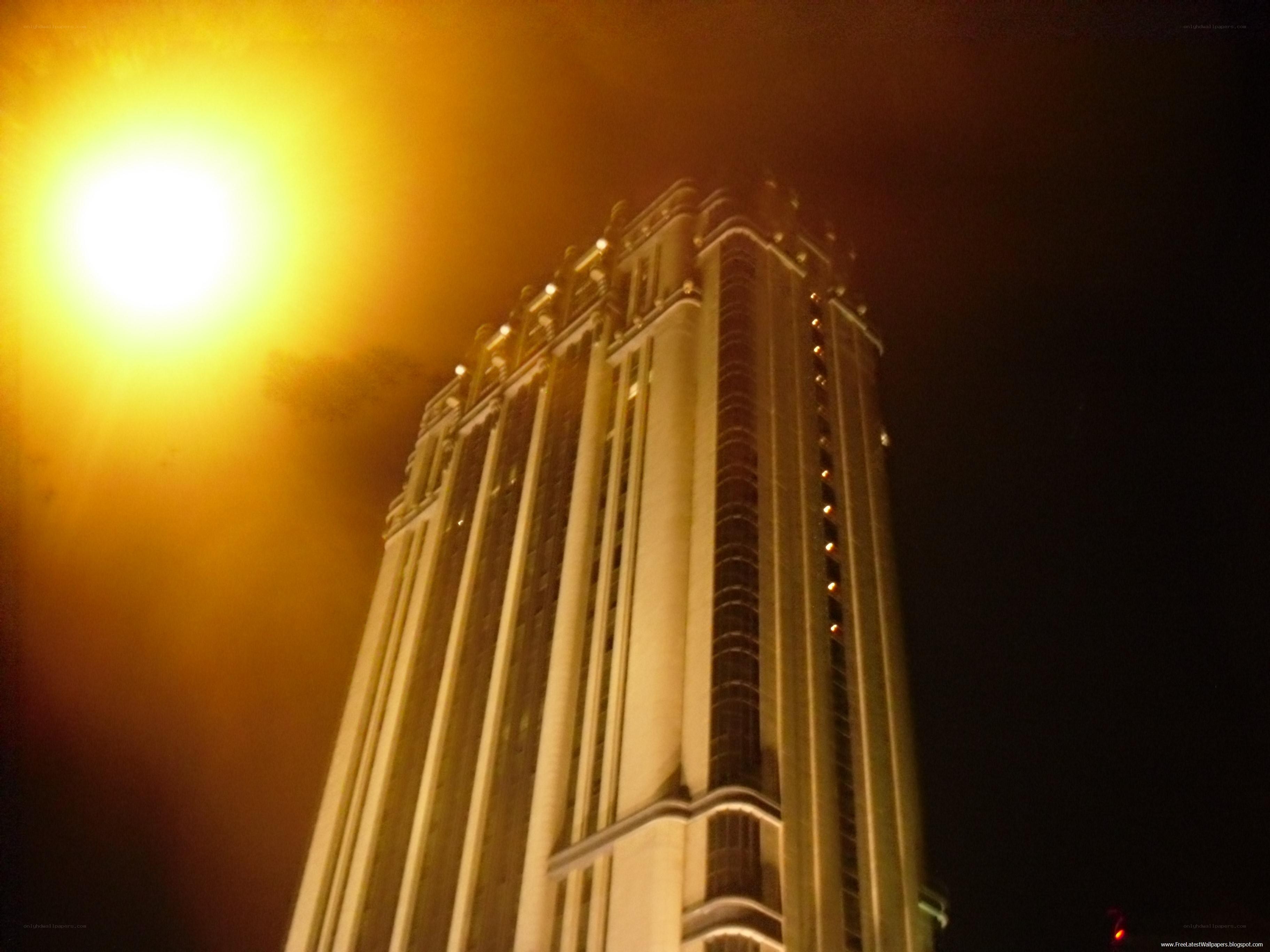 tall building at night