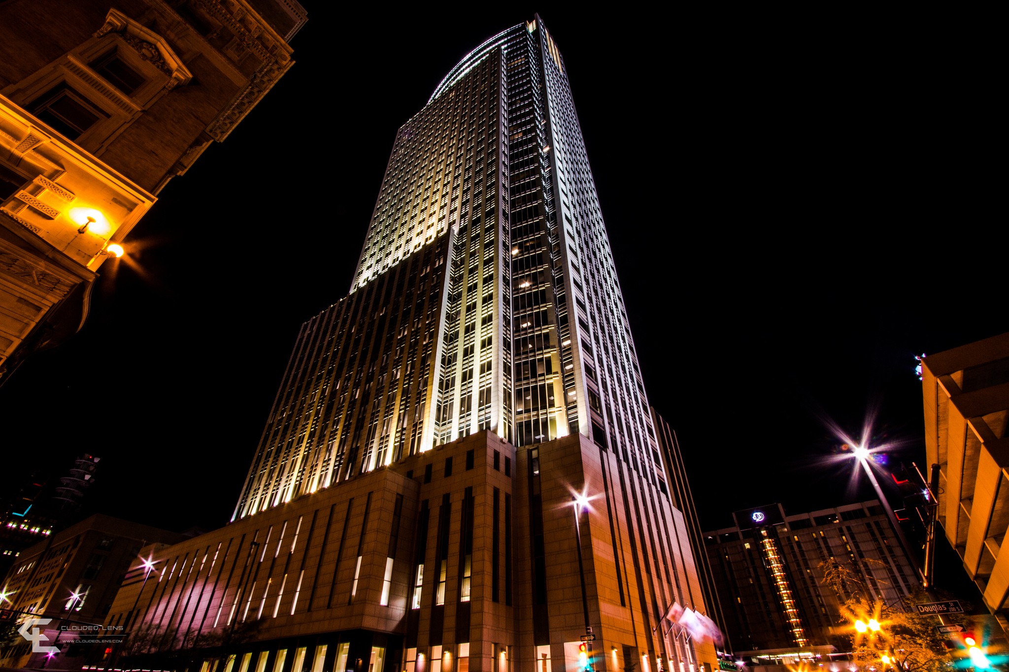 tall building at night