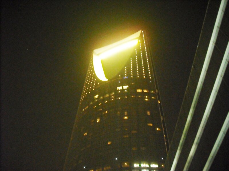 Tall Building at Night — Black, Dark