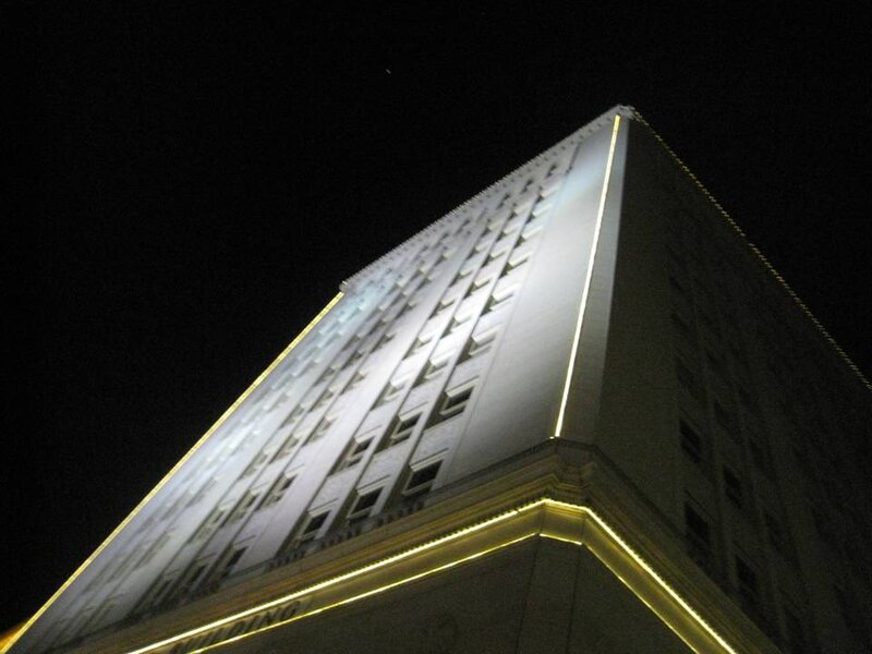 Tall Building at Night — White