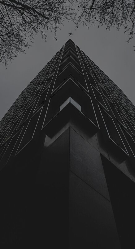 Tall Building Corner — Black