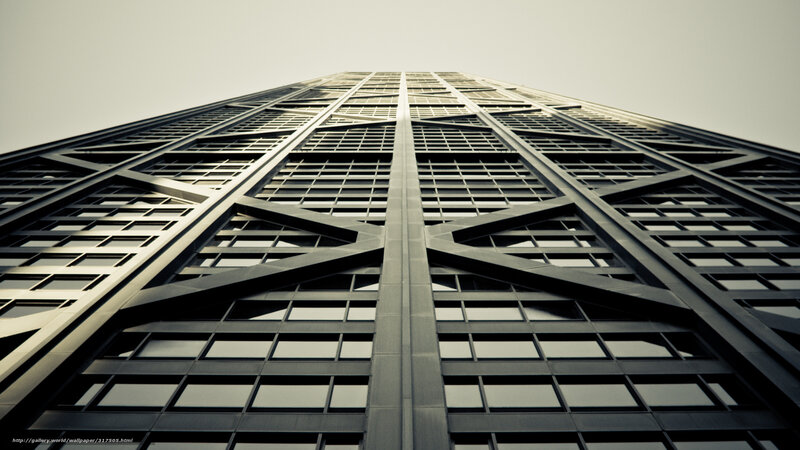Tall Building Facade — Black, Dramatic