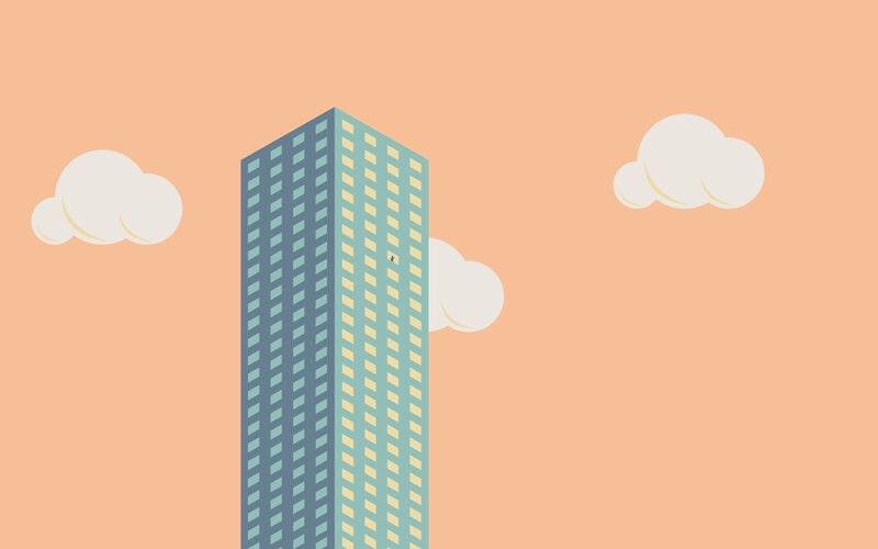 Tall Building in Sky